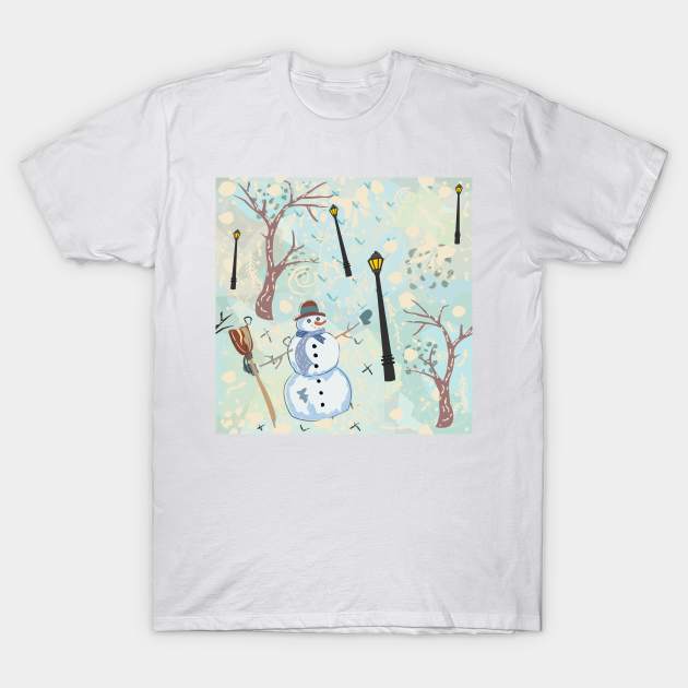 Snowman T-Shirt by KristinaStellar 